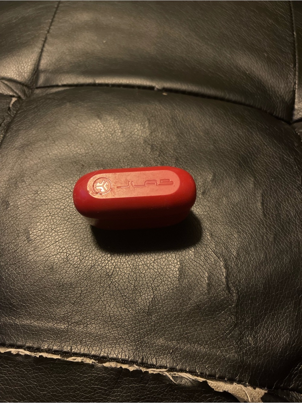 Red JLab True Wireless Earbud Charging Case